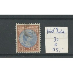 Ned. Indie 30 Wilhelmina 2,5Gld  VFU/gebr  CV 55 €