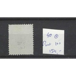 Nederland 40 Wilhelmina met puntstempel 100 VFU/gebr  CV 154 €