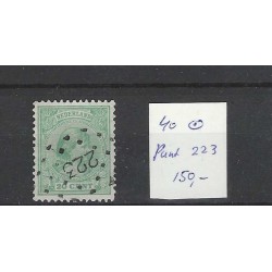 Nederland 40 Wilhelmina met puntstempel 223 VFU/gebr  CV 150 €