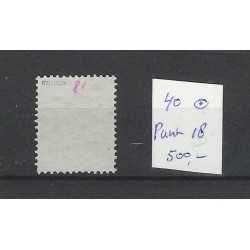 Nederland 40 Wilhelmina met puntstempel 18 VFU/gebr  CV 500 €