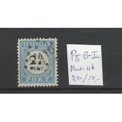 Nederland P5 B-I  Port 1881 puntstempel 116 VFU/gebr  CV 17+ €