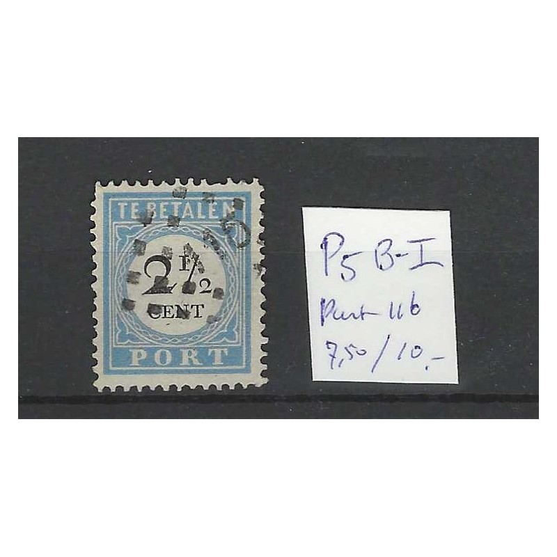 Nederland P5 B-I  Port 1881 puntstempel 116 VFU/gebr  CV 17+ €