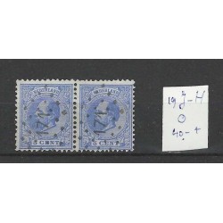Nederland 19J-H Willem III 1872  combinatietanding VFU/gebr CV 40+ €