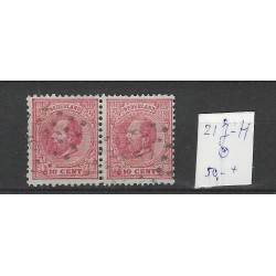 Nederland 21J-H Willem III 1872  combinatietanding VFU/gebr CV 50+ €