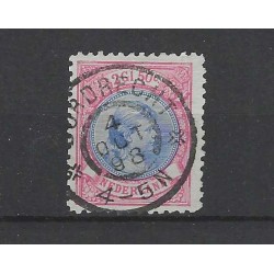 Nederland 47B  Wilhelmina "DORDRECHT 1898" grootrond VFU/gebr CV 175 €