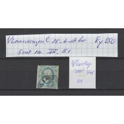 Nederland 1 Willem III "VLAARDINGEN" GROTESK en HALFROND  CV 500+ €