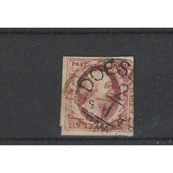 Nederland 2 Willem III "DOESBORGH-C 1859"  in rood en zwart CV 200+ €