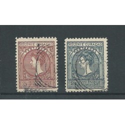 Curacao  42-43 Wilhelmina  VFU/gebr   CV 85 €