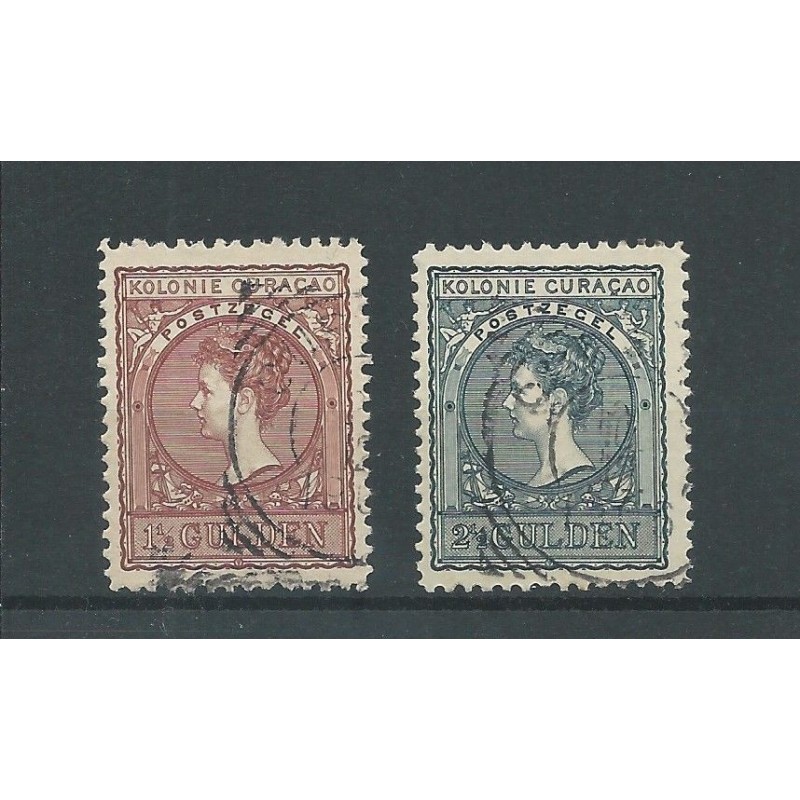 Curacao 42-43 Wilhelmina VFU/gebr CV 85 € Curacao 42-43 Wilhelmina VFU/gebr CV 85 €