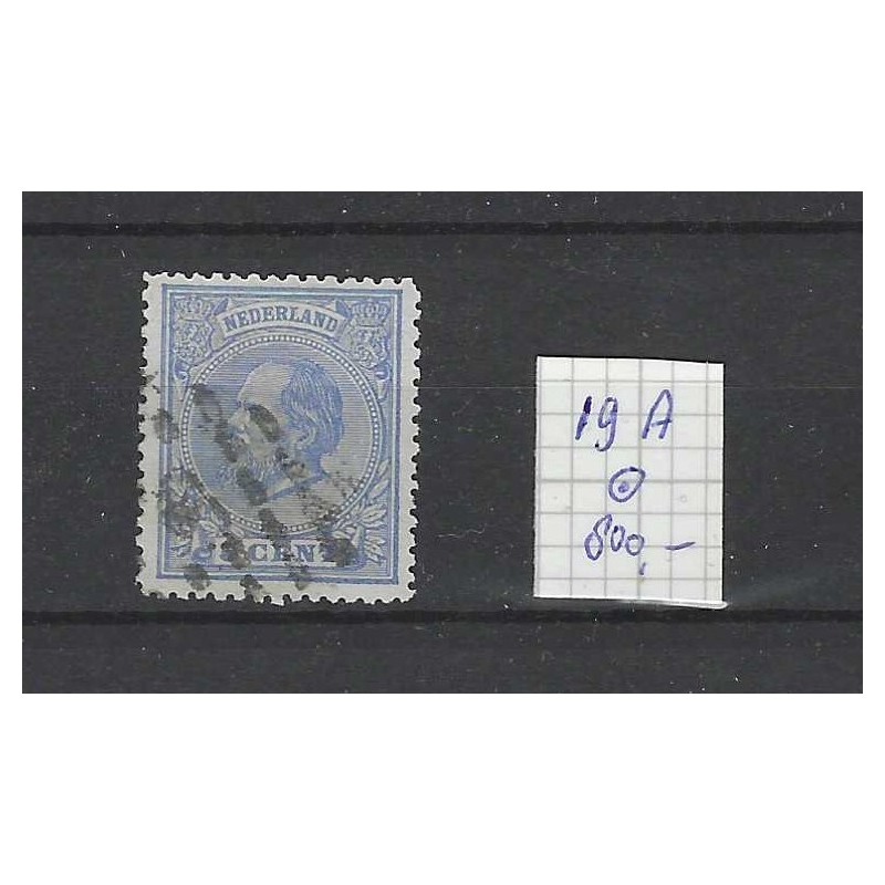 Nederland 19A Willem III 1872  14x14 kl.gt VFU/gebr  CV 800 €  LUXE !!