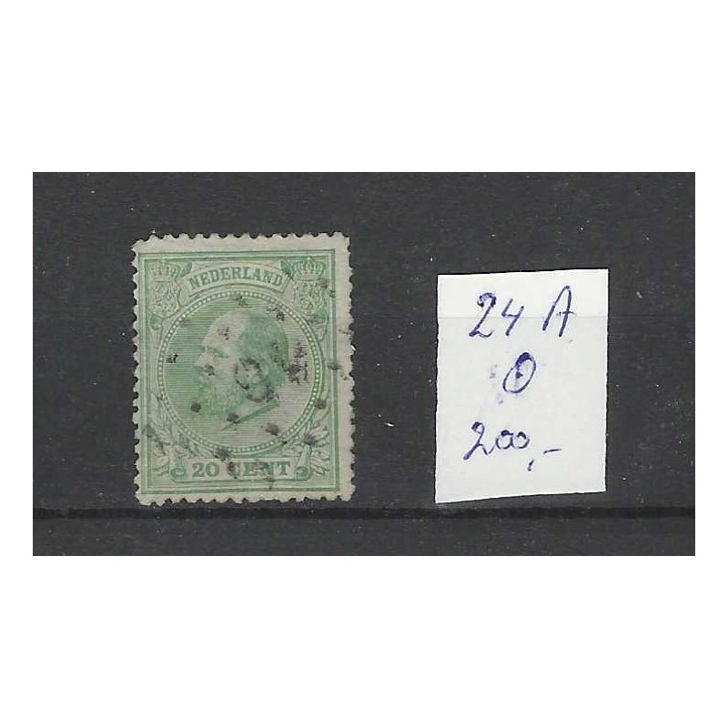 Nederland 24A Willem III 1872  14x14 kl.gt VFU/gebr  CV 200 €  LUXE !!