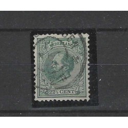Nederland 25H Willem III 1872  met GROOTROND 1898 stempel VFU/gebr  CV 100+ €