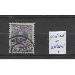 Nederland 28 Willem III 1872 "MEERSSEN" grootrond stempel VFU/gebr  CV 200+ €