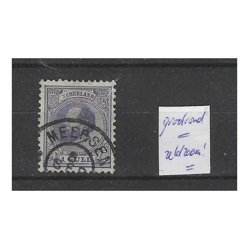 Nederland 28 Willem III 1872 "MEERSSEN" grootrond stempel VFU/gebr  CV 200+ €