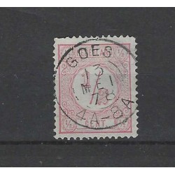 Nederland 30 Cijfer met "GOES 1878" twee-letter stempel VFU/gebr  CV 10+ €