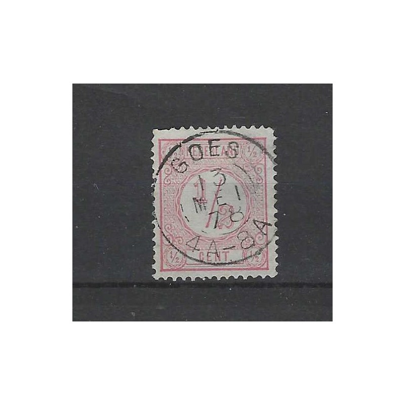 Nederland 30 Cijfer met "GOES 1878" twee-letter stempel VFU/gebr  CV 10+ €