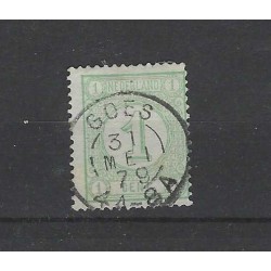 Nederland 31 Cijfer met "GOES 1879" twee-letter stempel VFU/gebr  CV 10+ €