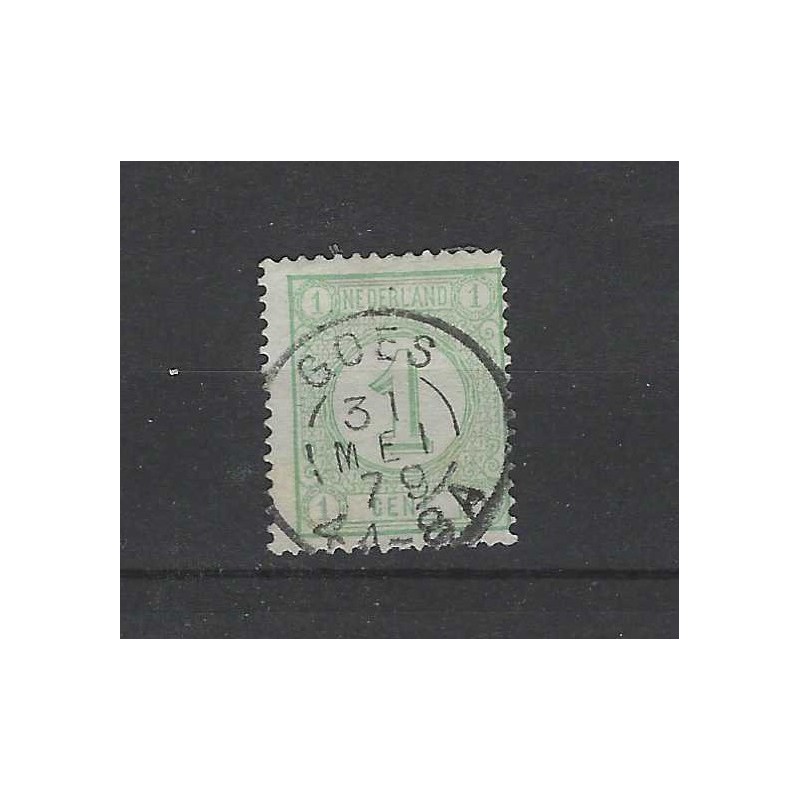 Nederland 31 Cijfer met "GOES 1879" twee-letter stempel VFU/gebr  CV 10+ €