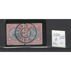 Nederland 47A Wilhelmina "GINNEKEN 1895" paartje VFU/gebr  CV 360+ €
