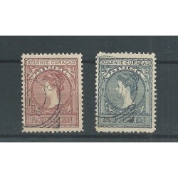 Curacao  42-43 Wilhelmina  VFU/gebr   CV 85 €