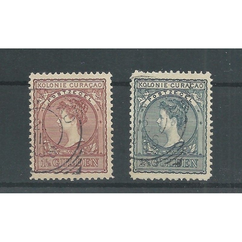 Curacao 42-43 Wilhelmina VFU/gebr CV 85 € Curacao 42-43 Wilhelmina VFU/gebr CV 85 €