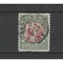 Nederland 48 Wilhelmina "SAS van GEND 1897" kleinrond VFU/gebr  CV 575+ €