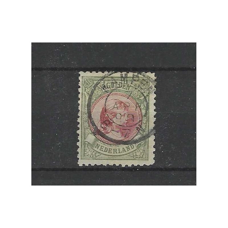 Nederland 48 Wilhelmina "KAMPEN 1899" kleinrond VFU/gebr  CV 575+ €