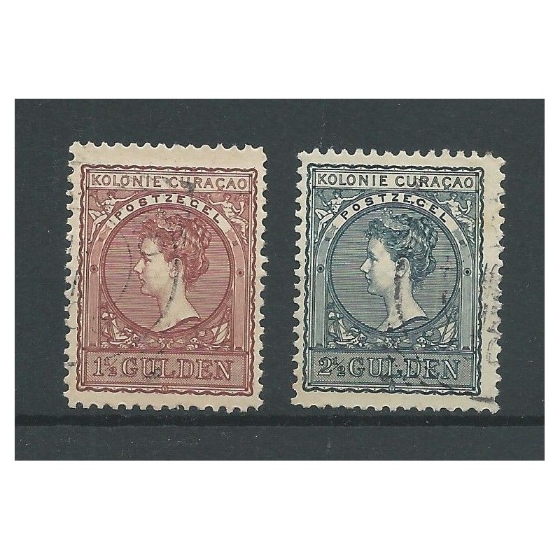 Curacao 42-43 Wilhelmina 1,5 en 2,5 Gld VFU/gebr CV 85 € Curacao 42-43 Wilhelmina 1,5 en 2,5 Gld VFU/gebr CV 85 €