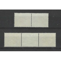 Nederland 61b-61c KEERDRUKKEN Wilhelmina MNH/postfris CV 1000 €