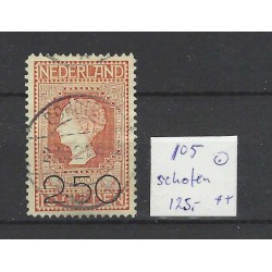 Nederland 105  Opruimingsuitgifte "SCHOTEN 1921" langebalk VFU/gebr  CV 125 € !!LUXE!!