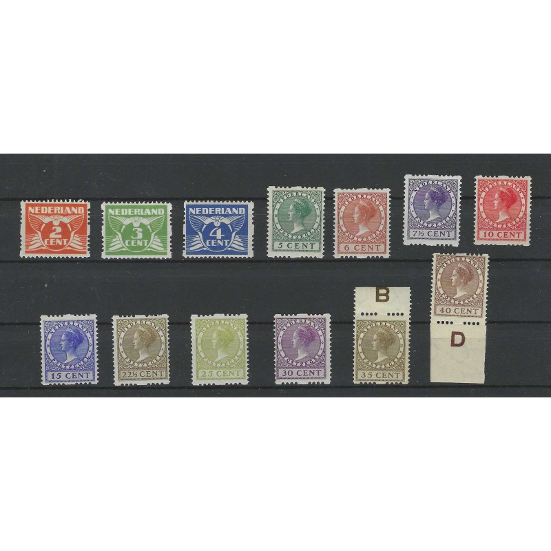 Nederland R19-31 Tweezijdige Roltanding m. wm.  MNH/postfris CV 440 €