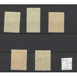 Nederland 121G-125G  Wilhelmina 1923 MNH/postfris CV 24,50 €