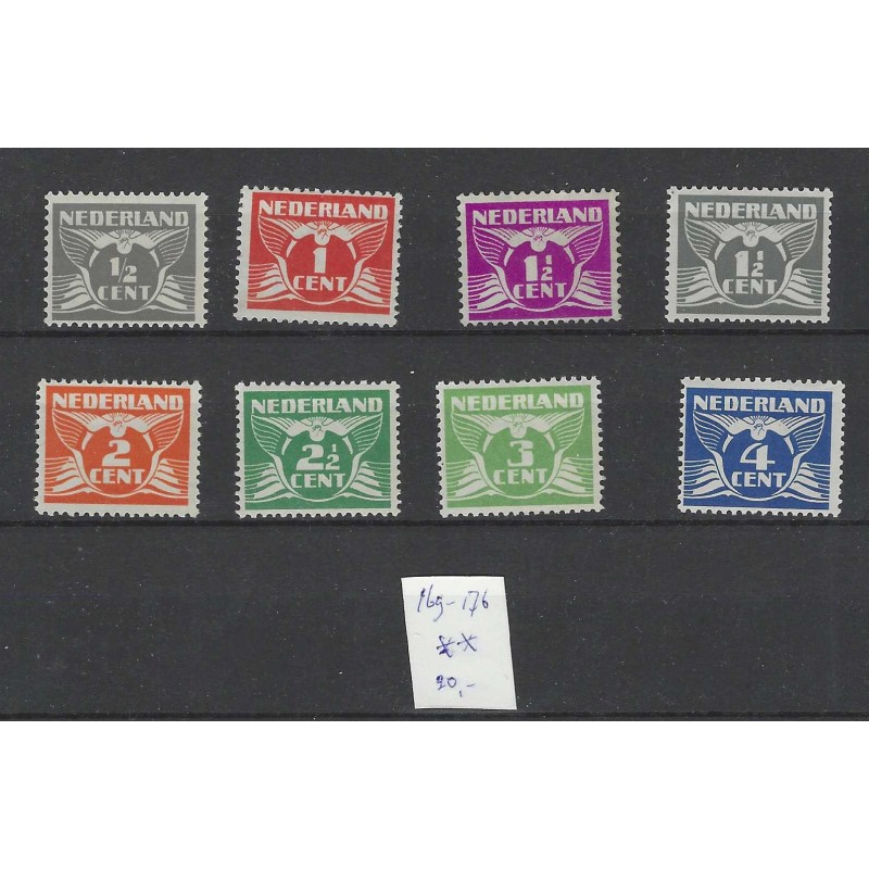 Nederland 169-176  Vliegende duif met wm.  MNH/postfris CV 20€