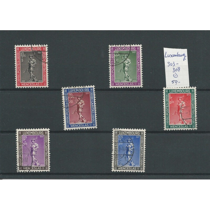 Luxemburg 303-308 Chartas VFU/gebr CV 50 € Luxemburg 303-308 Chartas VFU/gebr CV 50 €