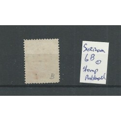 Suriname 6B  Willem III met STOMP puntstempel VFU/gebr  CV 12,5+ €