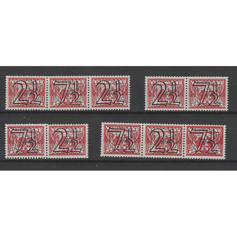 Nederland 356A-D  Guilloche Combinaties MNH/postfris CV 98 €