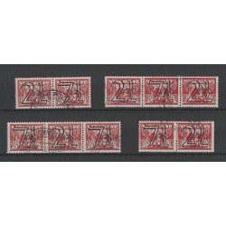 Nederland 356A-D  GUILLOCHE combinaties VFU/gebr CV 67 €