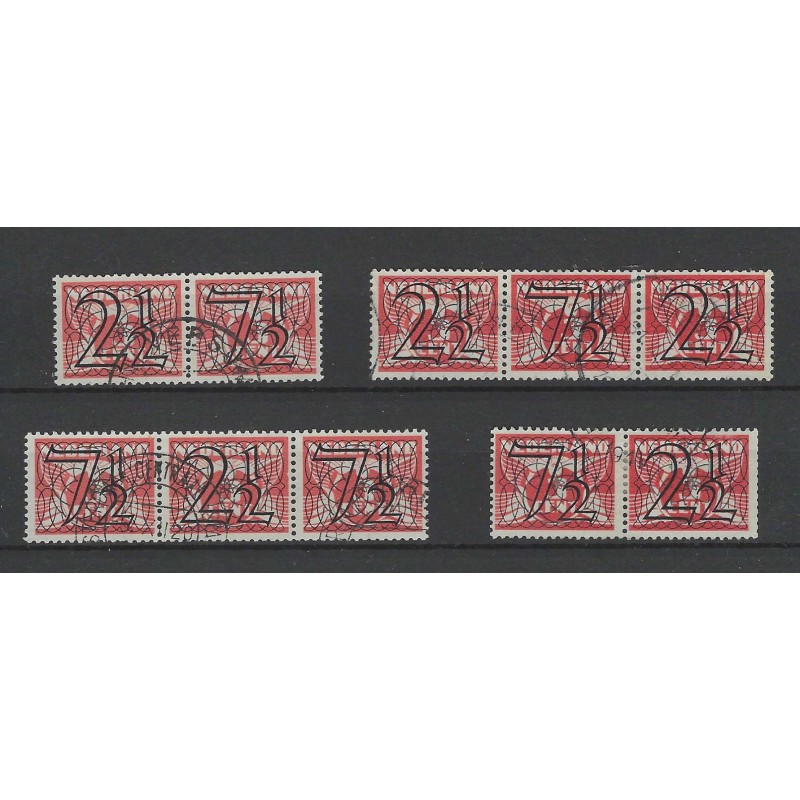 Nederland 356A-D  GUILLOCHE combinaties VFU/gebr CV 67 €