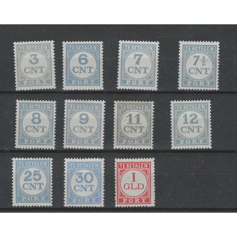 Nederland P69-79 Port 1921-1938 MNH/postfris  CV 65 €