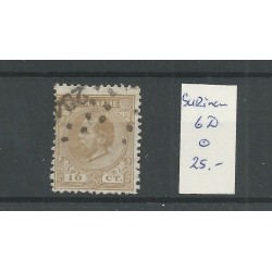 Suriname 6D  Willem III 1873  VFU/gebr  CV 25 €