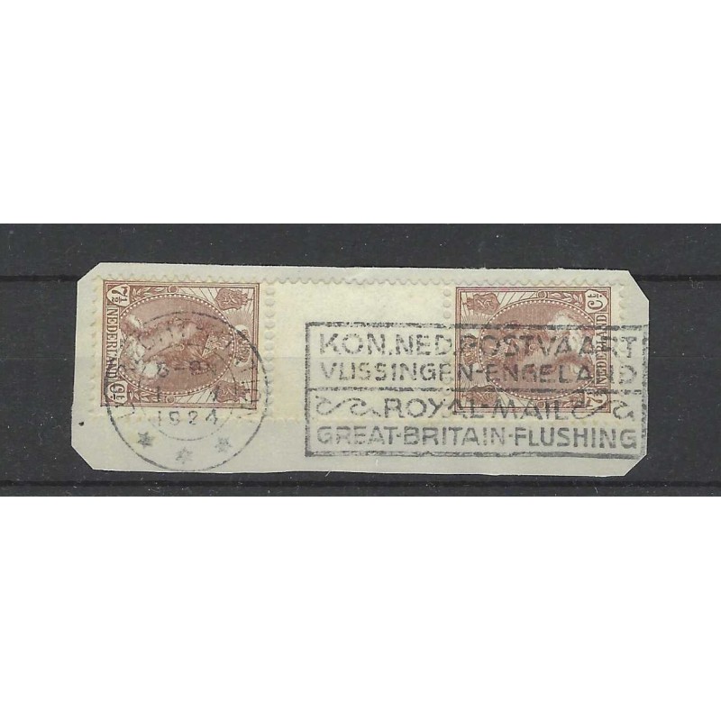 Nederland 61c KEERDRUK Wilhelmina op briefstukje VFU/gebr   CV  1250 €