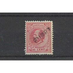 Nederland 21 Willem III 1872  "RUMPT" langstempel VFU/gebr  CV 25+ €