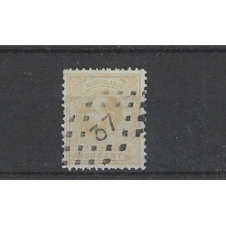 Nederland 27 Willem III 1872  met puntstempel 37 VFU/gebr  CV 25+ €