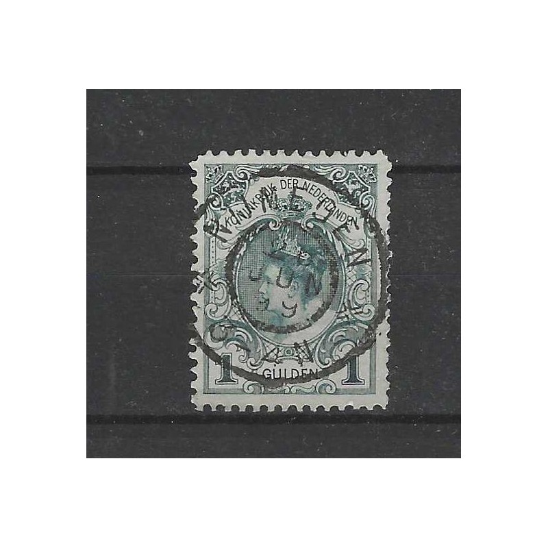 Nederland 49  Kroningsgulden "NIJMEGEN 1899" grootrond VFU/gebr  CV 150+ €