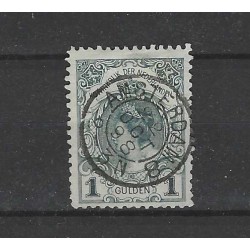 Nederland 49  Kroningsgulden "AMSTERDAM-8 1898" kleinrond VFU/gebr  CV 160+ €