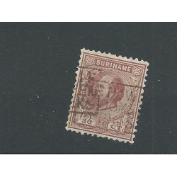 Suriname 11C Willem III 1873  VFU/gebr  CV 50,++ € Stempel !!