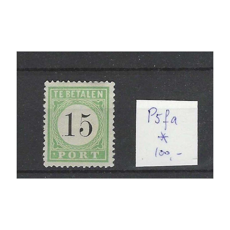Curacao P5fa Port 1889 "PUNT-PORT"  MH/ongebr CV 100 €