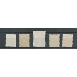 Suriname 60-64 Kroontjes-opdruk  VFU/gebr  CV 250 €