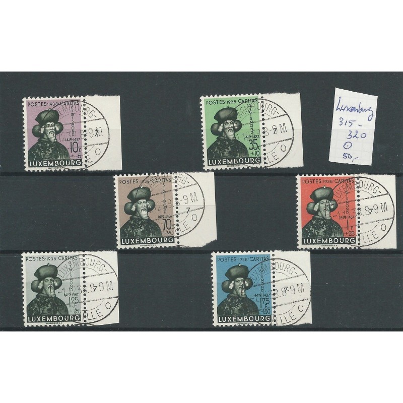 Luxemburg  315-318 Charitas 1938 VFU/gebr  CV 50 €