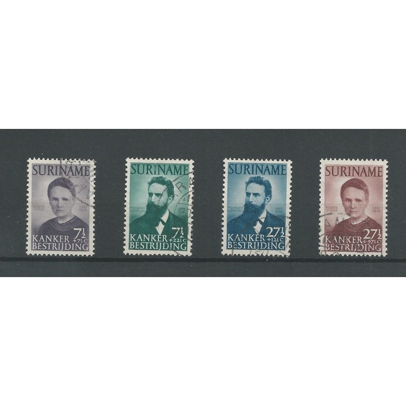 Suriname 280-283 Curie en Röntgen VFU/gebr CV 50 € Suriname 280-283 Curie en Röntgen VFU/gebr CV 50 €